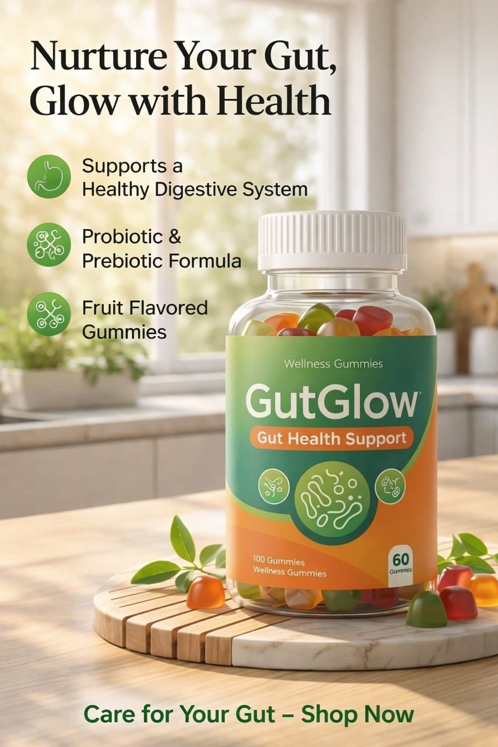 GutGlow ad creative being analyzed by ArgoAds
